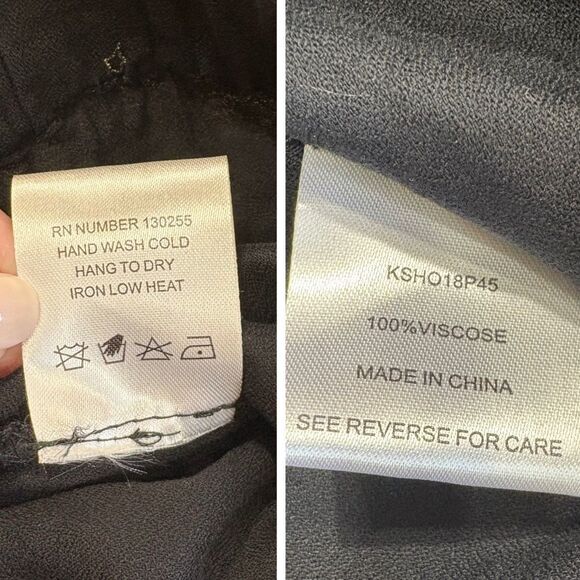 KNOT SISTERS - NWT - L Sz L Wide-Leg Flared "Pajama Pants" in Onyx Sparkle Print - Picture 11 of 12